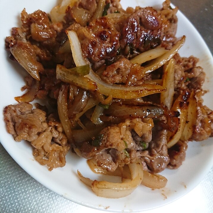 玉ねぎと牛肉炒め